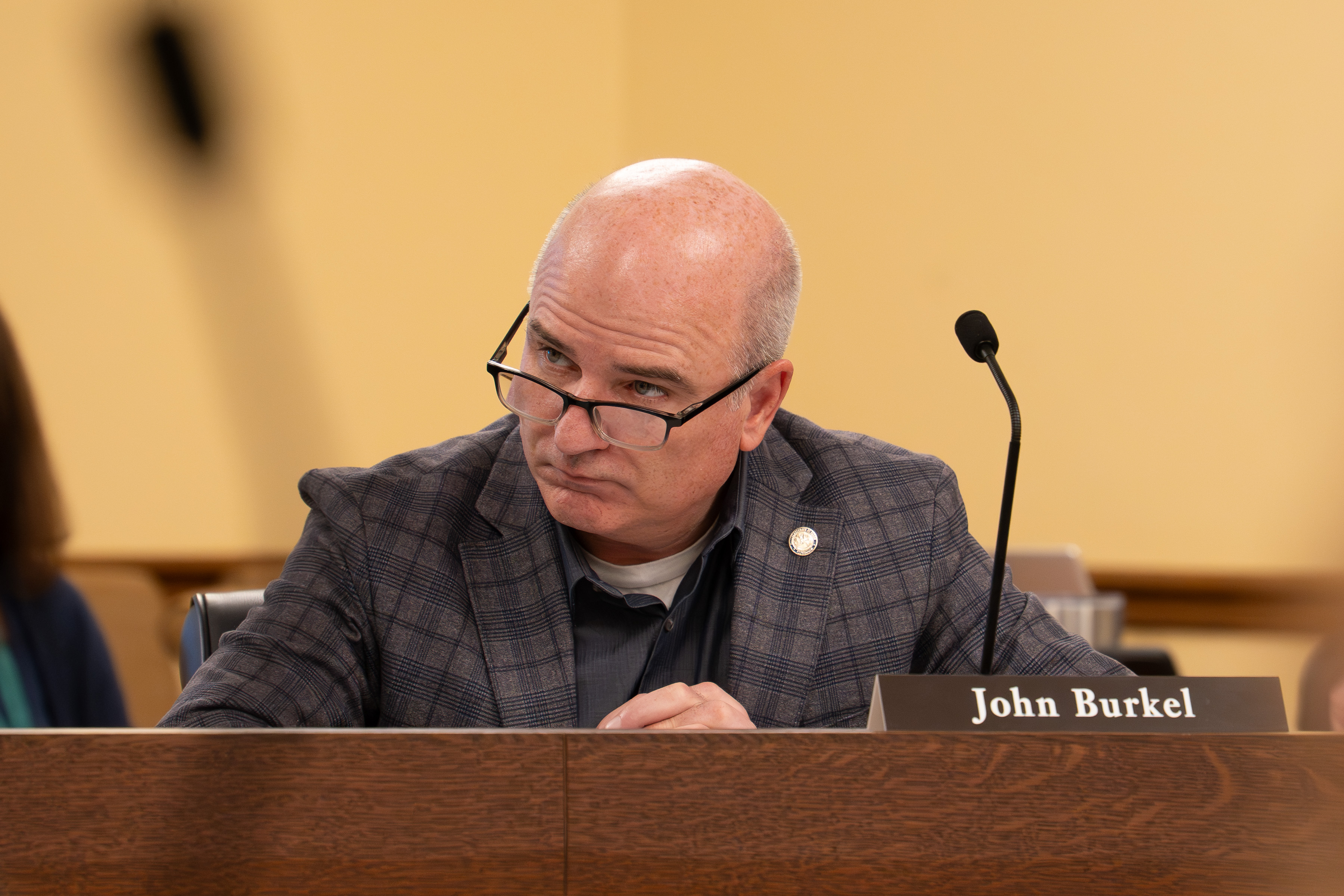Rep. John Burkel, R-Badger, is the author of a bill to set aside money to compensate farmers whose animals are killed by wolves or whose crops are damaged by elk. Thursday, March 5, 2026